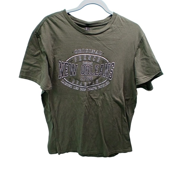 Very Important Tee Other - Olive Green New Orleans French Quarter 1718 Graphic T Shirt Mens Large